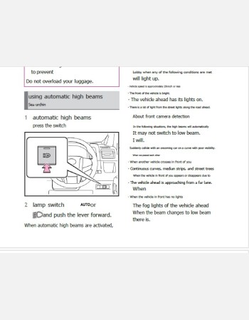 toyota gran ace 2021-2022 owners manual in english